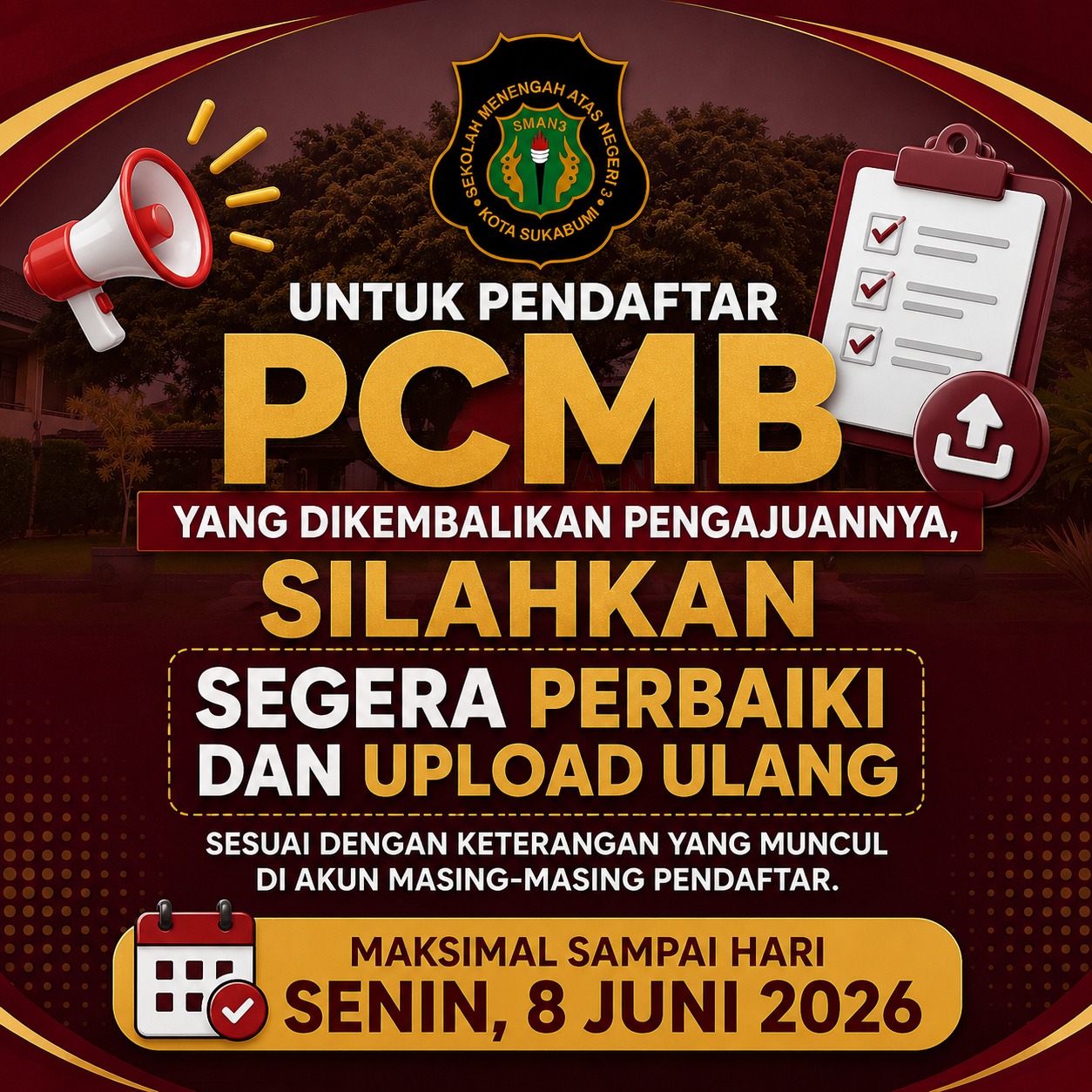 Pengumuman Penting SPMB 2026