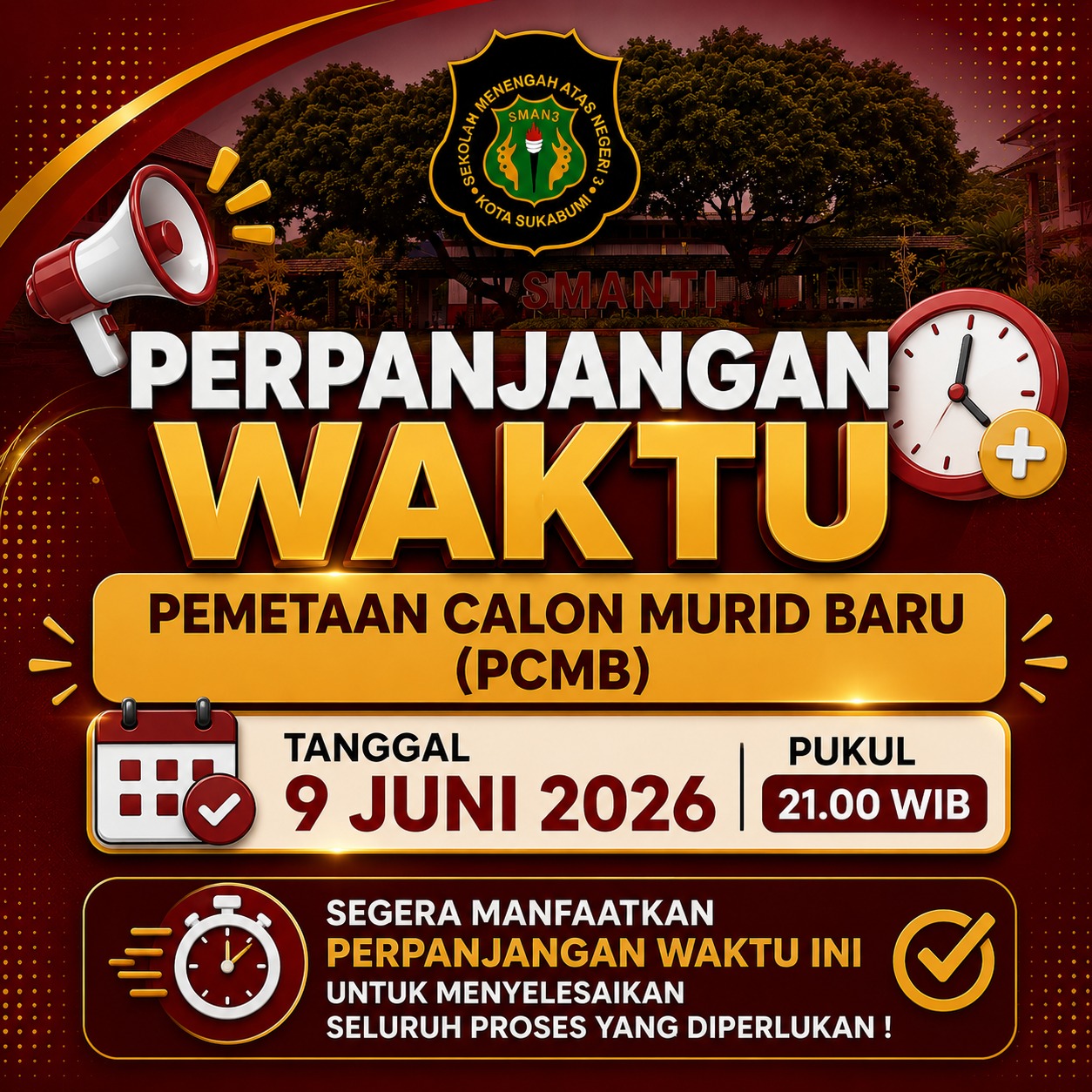 Perpanjang Waktu PCMB 2026